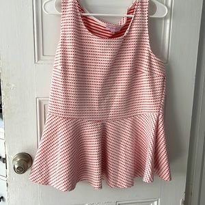 White and orange tunic top